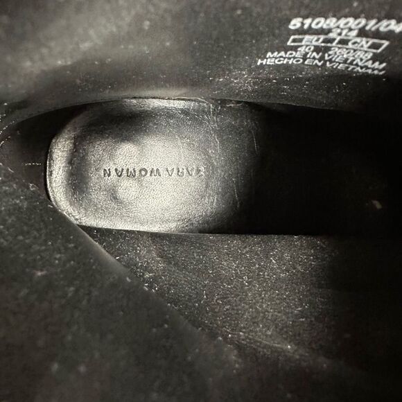 Zara Black Zip Front Ankle Boots Size 40/9 - Picture 7 of 14